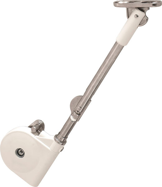 Lid Stay, steel, nickel plated, white, 200mm