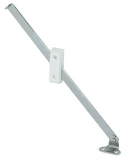 Flap Stay, steel, nickel plated, plastic, brown, 200mm