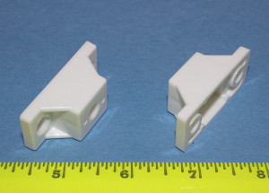 Drawer Slide Spacer 11/16", White, Pkg of 2
