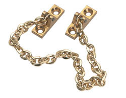 Decorative Safety Door Chain, polished brass, 200mm 7-7/8 inch