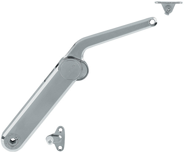 Maxi lid stay set, model C, white, 37mm edge distance, euro screws