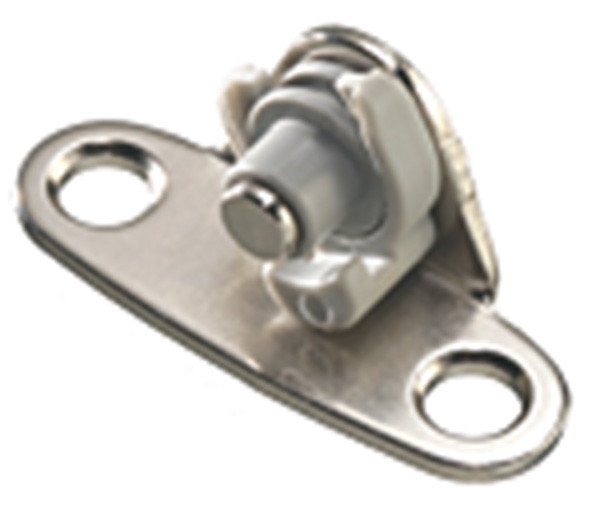 Door Fixing Bracket, nickel plated, with 6.3mm holes for Euro screws