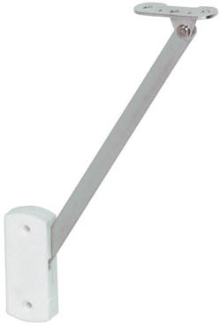 Lid Stay, steel,nickel plated, plastic, white, left hand, 200mm