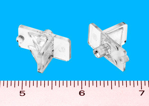 Shelf Support 1/4" - 5mm peg, Clear, Pkg of 1