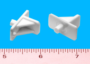 Shelf Support 1/4" - 5mm peg, White, Pkg of 1