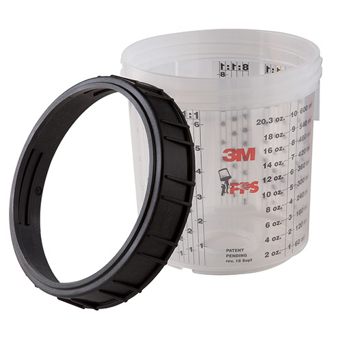 3M Accuspray Standard Cup and Collar, 22Oz