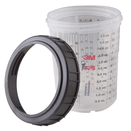 3M Accuspray Mini Cups and Collars, 6Oz