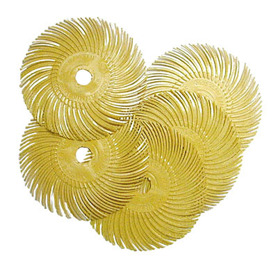 3M Scotch-Brite Radial Bristle Discs, White, Grit 120, 3"