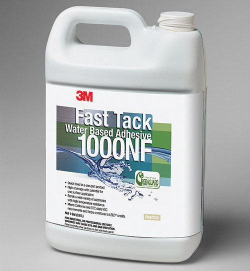 3M Fast Tack Water Based Adhesive 1000NF, Neutral 1 Gallon