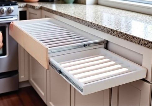 "3PleSlider" Hanging Laundry Drying Racks - Drawer Box with Rods and slides-Choose sizes and materials, Build your rack today. Unfinished.