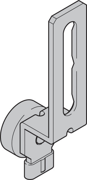 S8 ROLLER FOR WOOD DOORS 16MM OFFSET ZINC