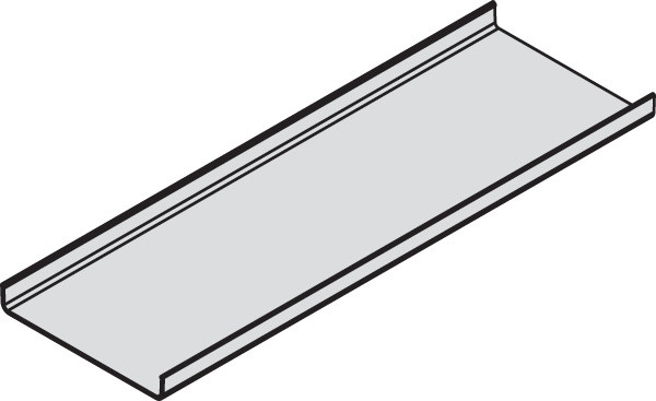 Soft Closer Fascia, For 2 doors, aluminum, anodized