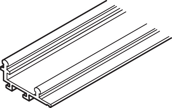 Hawa Antea Vorfront Track, Channel and Profile set, aluminum, anodized, 1.8 meters