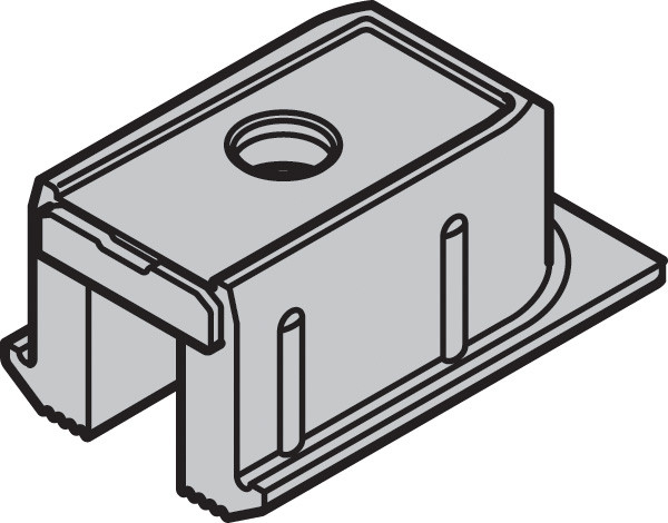 Track end piece for screw mount, plastic, gray