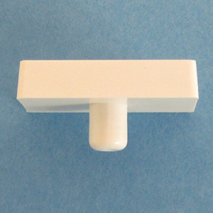 Vertical Divider Clip White 1/2" with 1/4" peg, Pkg of 50