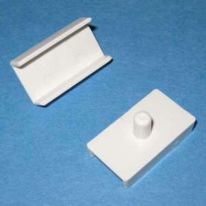 Vertical Divider Clip White 1/2" with 5mm peg, Pkg of 50
