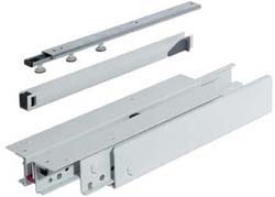 Pull-Out Cabinet Slide, 3/4 extension, steel, epoxy-coated white, 440 lbs, 1100 mm