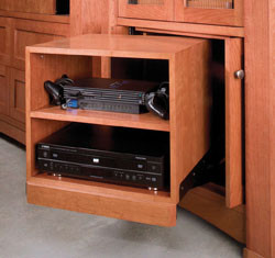 Media Access Center, Accuride CB MAC 50, 90 degree rotation, steel, black, 150 lbs, 20"