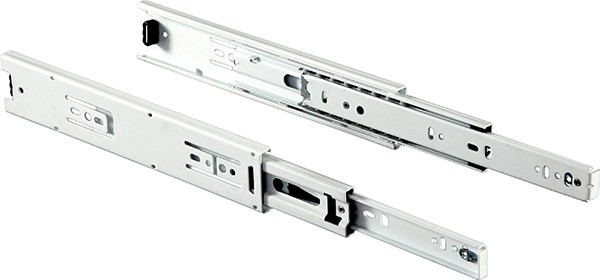 Ball Bearing Slide, Accuride EW3832, full extension, steel, epoxy-coated white, 100 lbs, 10"