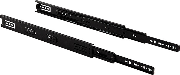 Ball Bearing Slide, Accuride CB3832, full extension, steel, zinc-plated black, 100 lbs, 16"