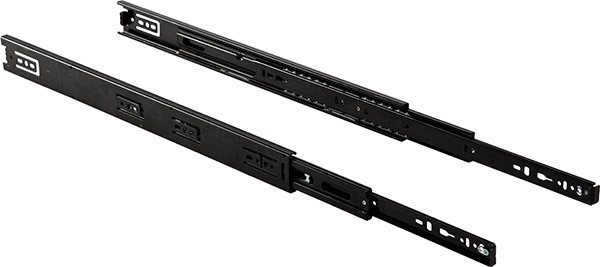Ball Bearing Slide, Accuride CB3832, full extension, steel, zinc-plated black, 100 lbs, 20"