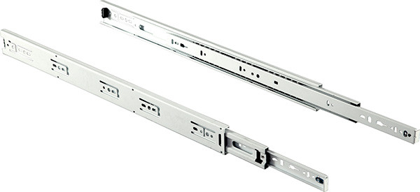 Ball Bearing Slide, Accuride EW3832, full extension, steel, epoxy-coated white, 100 lbs, 22"