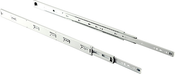 Ball Bearing Slide, Accuride EW3832, full extension, steel, epoxy-coated white, 100 lbs, 28"