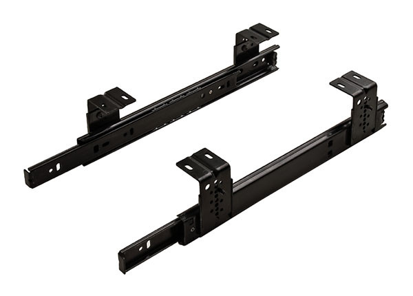 Keyboard/Pencil Tray Drawer Slide, Accuride CB2109, 3/4 extension, steel, zinc-plated, black, 75 lbs, 24"