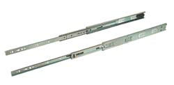 Ball Bearing Slide, Accuride CB3832SC, self-closing, full extension, steel, zinc-plated black, 100 lbs, 26"
