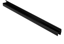 Hanging File Rail, plastic, black, 1/2" x 2.5 meter