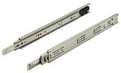Ball Bearing Slide, Accuride CB3834SCP, overtravel, self-closing, full extension, steel, zinc-plated black, 90 lbs, 24"