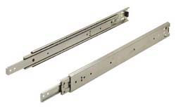 Ball Bearing Slide, Accuride C3348, overtravel, detent out, full extension, steel, zinc-plated, 150 lbs, 20"