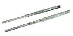 Ball Bearing Slide, Accuride EW3832HDSC, heavy duty self-closing, full extension, steel, epoxy-coated white, 100 lbs, 24"