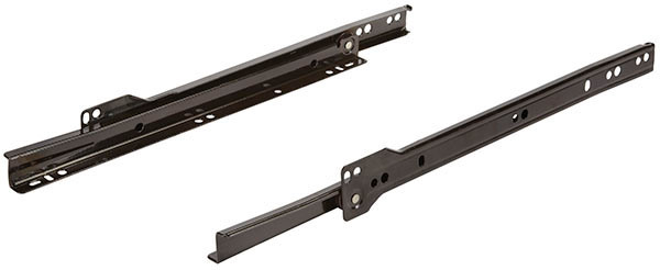Epoxy Slide Drawer Member Left, self-closing, 3/4 extension, steel, white, 100 lbs, 20"