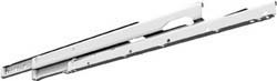 Epoxy Slide, self-closing, full extension, steel, white, 150 lbs, 8"