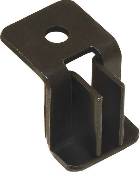 Hanging File Bracket, top mount, steel, black oxided, 18mm x 16mm x 23mm