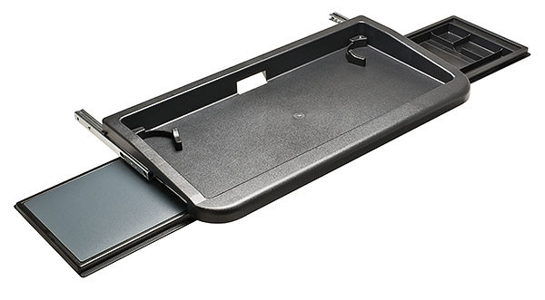 Keyboard & Mouse Tray, plastic, black