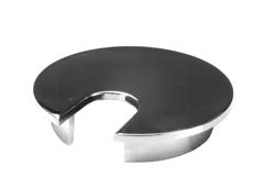 Cable Grommet, zinc, chrome polished, 63mm, 21mm x 29mm