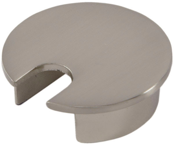Cable Grommet, zinc, brushed nickel, 40mm, 12mm x 15mm