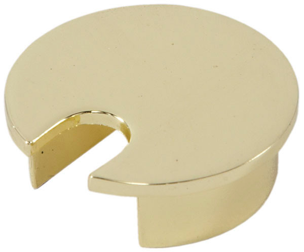 Cable Grommet, zinc, brass polished, 40mm, 12mm x 15mm