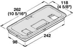 Cable Set, two-piece, plastic, gray, 262mm x 118mm