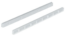Drawer Guide Rail, 3/4 extension, side mounted, plastic, white, 285 mm