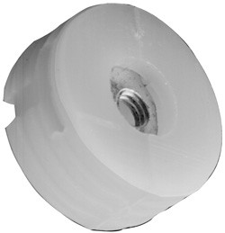 Drawer Front Connector, plastic, white, M4,