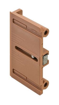 Universal, Inset Drawer Bracket, undermount slide, plastic brown, with no bottom lip