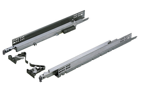 Salice Concealed Undermount Slide, A7555/457, soft and silent, full extension, steel, zinc-plated, 75lbs., 457mm