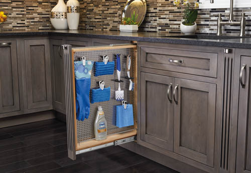 Filler Pullout Organizer with Ball-Bearing Soft-Close / Stainless Panel Sink & Base Accessories