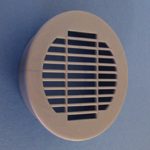 Round Vent Grill Silver 2-1/2", Bag of 1