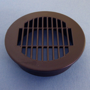 Round Vent Grill Brown 2-1/2", Bag of 1