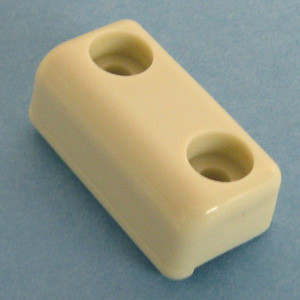 Drawer Bumper With Reference Tab Almond 3/8" X 1-1/4", Bag of 4