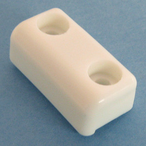 Drawer Bumper With Reference Tab White 3/8" X 1-1/4", Bag of 4
